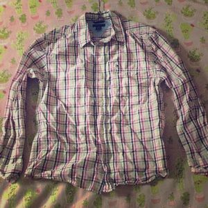 @@@-Long sleeved plaid shirt-@@@